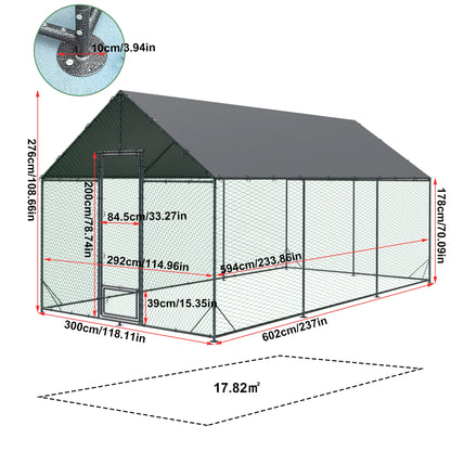 Large Metal Chicken Coop Duck Hen House