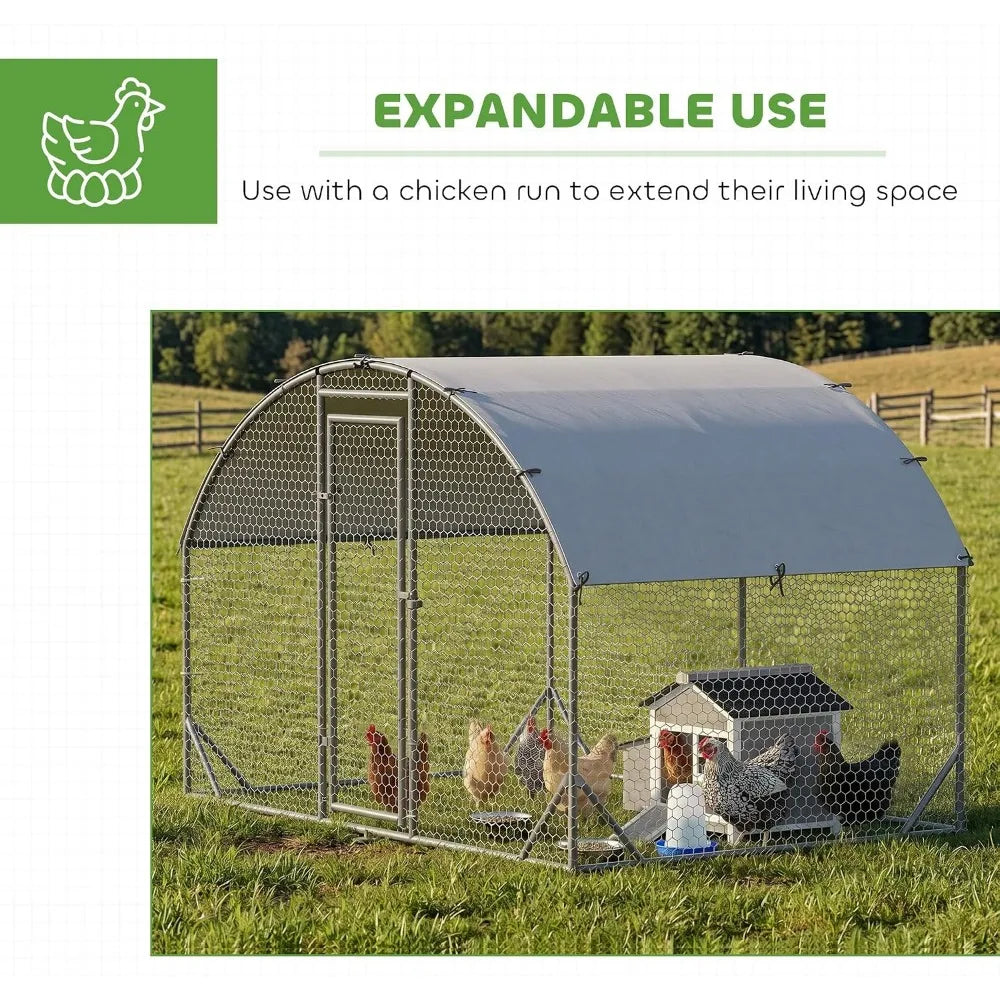 Outdoor Weatherproof Wooden Chicken Coop with Nesting Box
