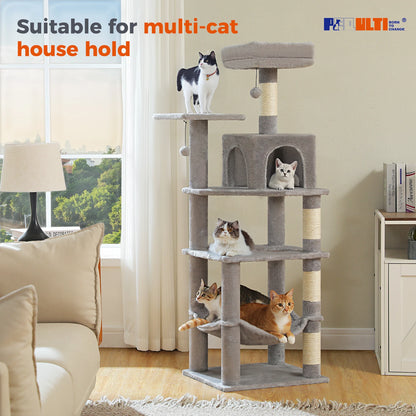 Cat Tree Tower with Private Condo, Top Perches