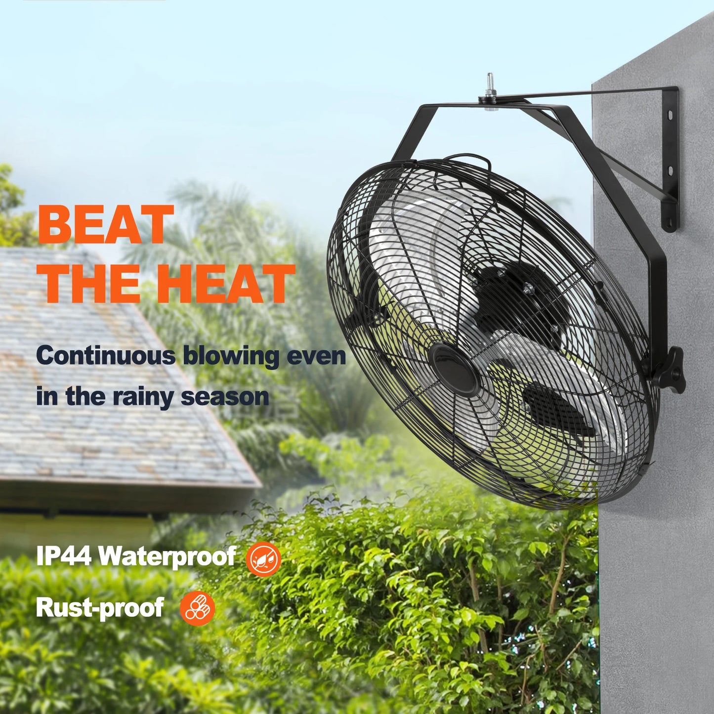 Wall Mount Fan High Velocity Waterproof Oscillating