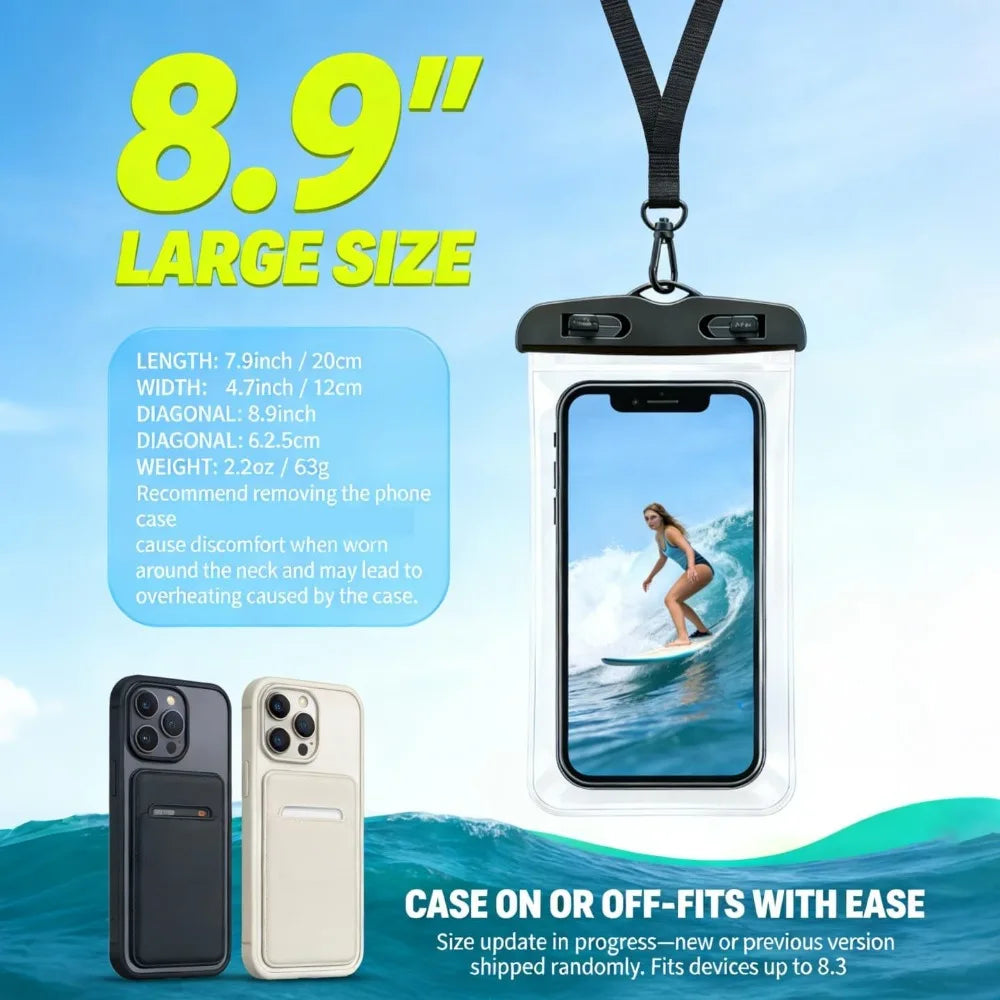 Waterproof Phone Pouch, IPX8 Waterproof Phone Case