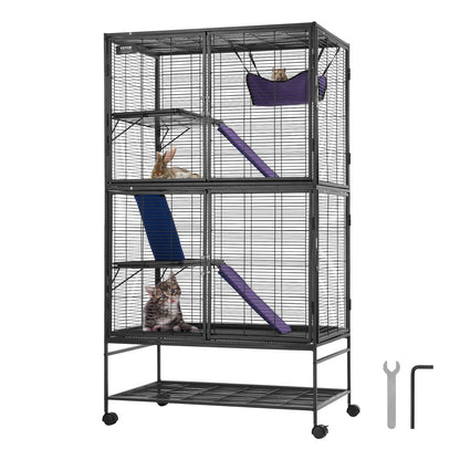 Rolling Metal Ferret Cage Large 4-Tier Critter