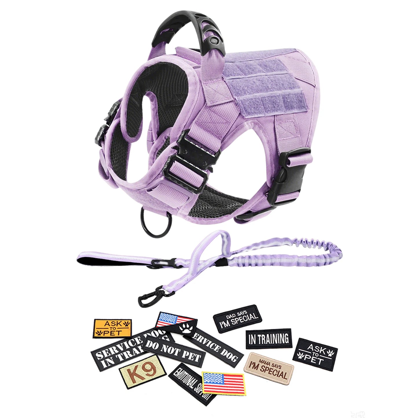 Military Pink Camouflage Dog Harness For Large Medium