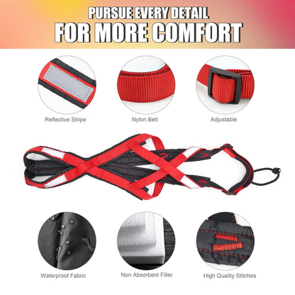 Dog Sledding Harness Reflective Weight Pulling Vest