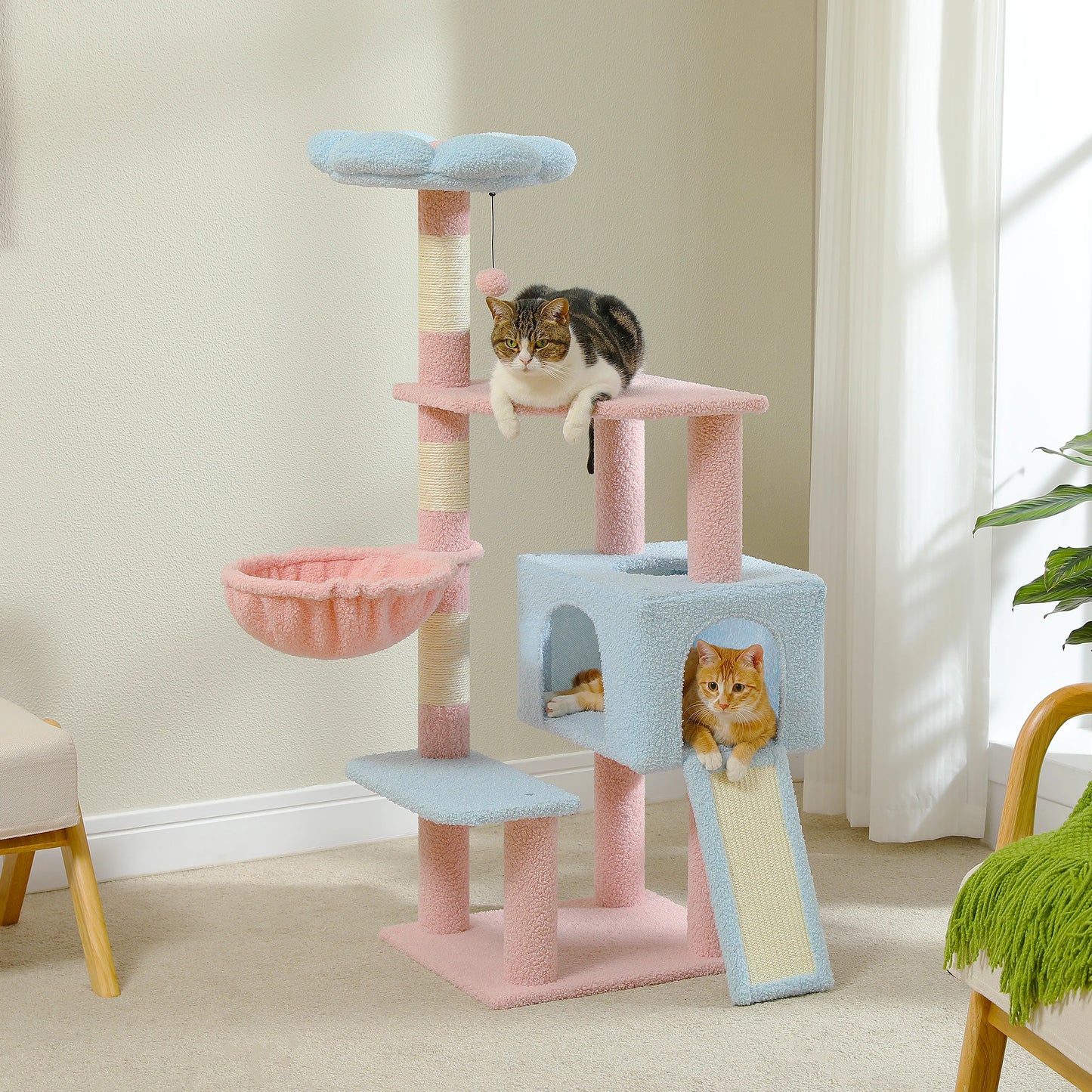 Flower Cat Tree Tower with Scratching Posts