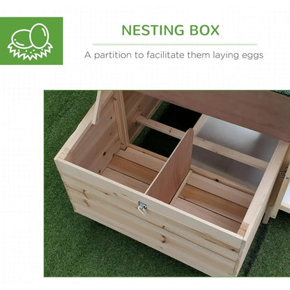 Wooden Chicken Coop with Nesting Box,