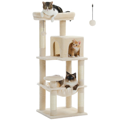5-Level Cat Tower Tree, w/Hammock, w/Condo, w/Perch