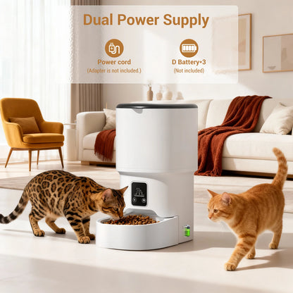 Automatic Cat Feeder with Timer Up to 6 Meals Per Day