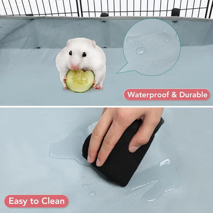 12 Panels Small Animal Playpen, 48" x 24" x 16" with Waterproof Mat