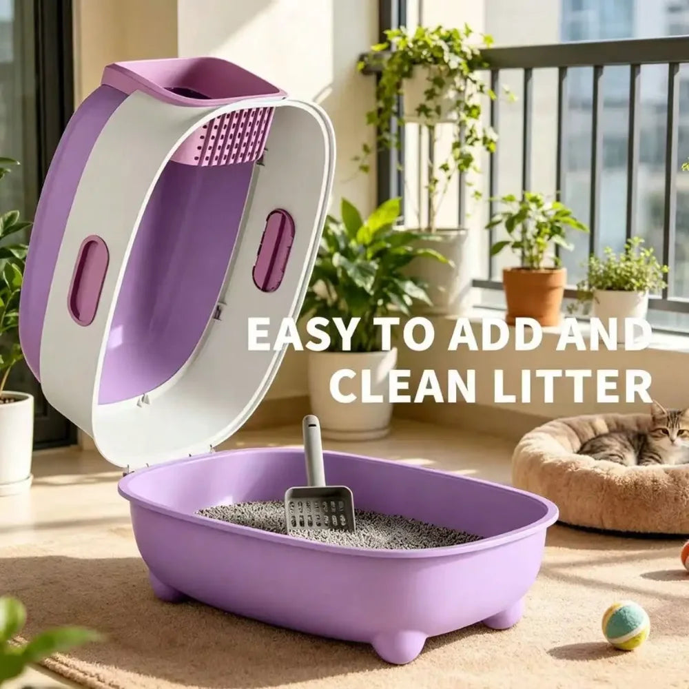 Cat Litter Box Large Enclosed Toilet