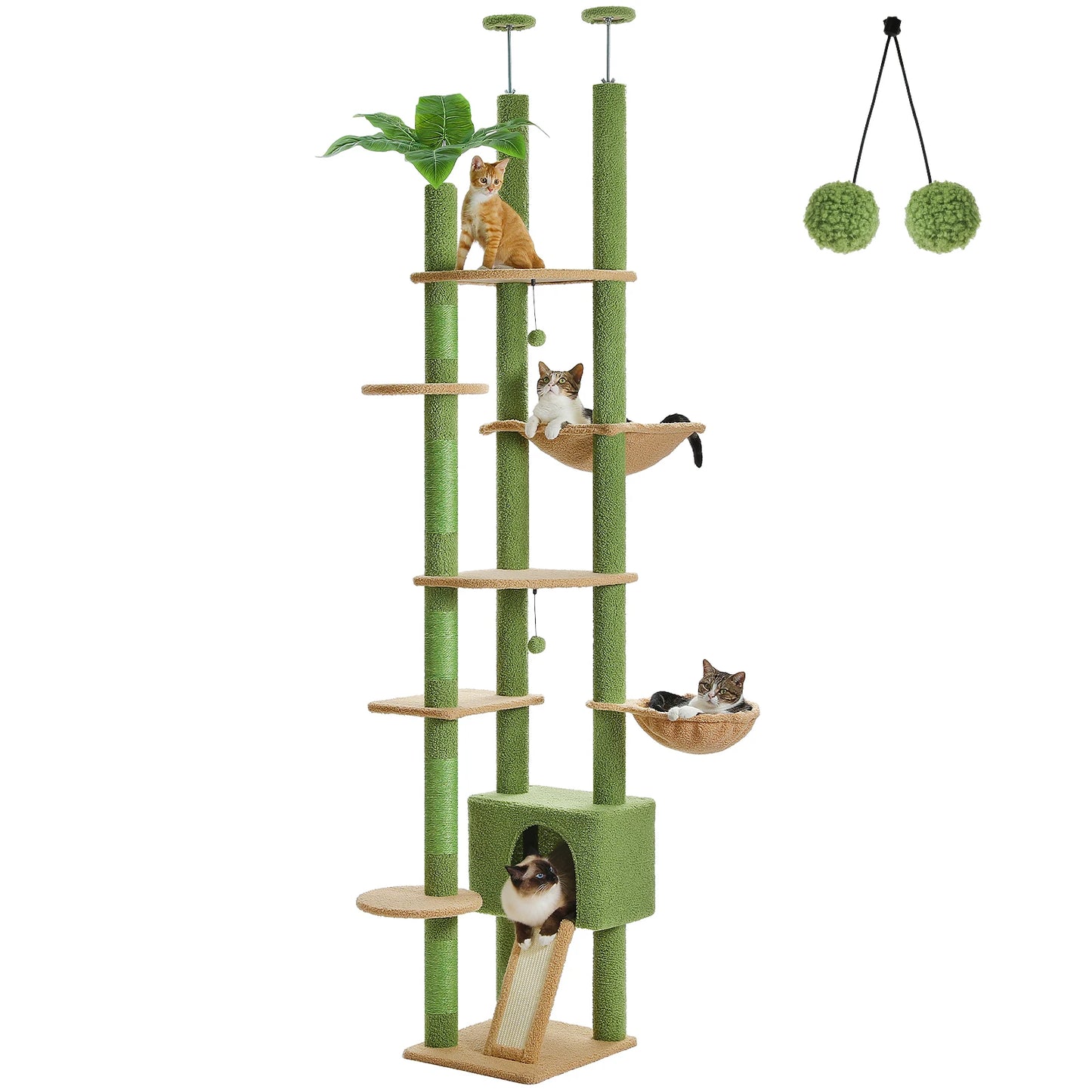Cactus Cat Tree Floor to Ceiling Cat Tower