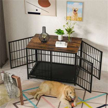 Large Wooden Dog Crate Indoor Furniture