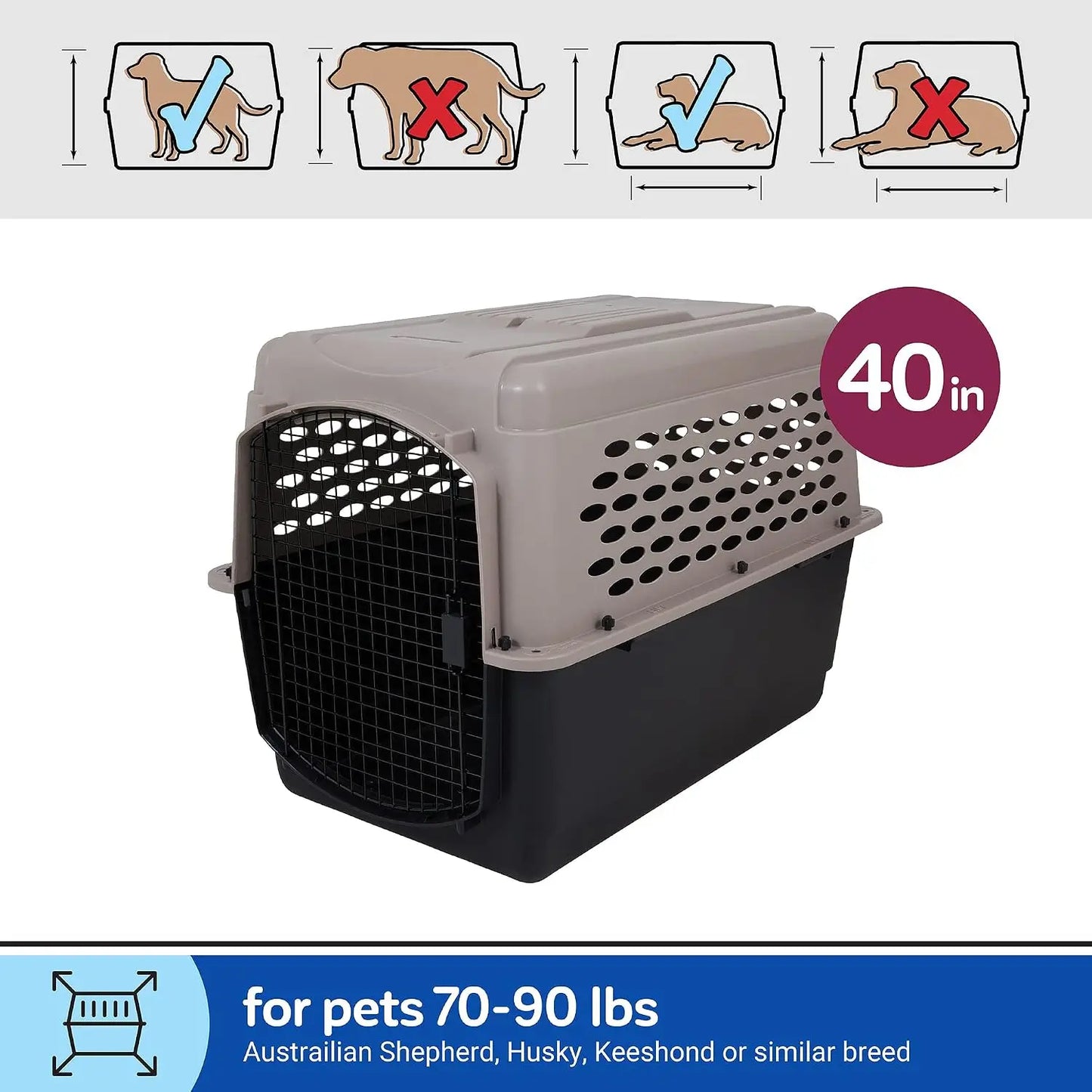 Dog Kennel for Large Dogs 70-90 lbs