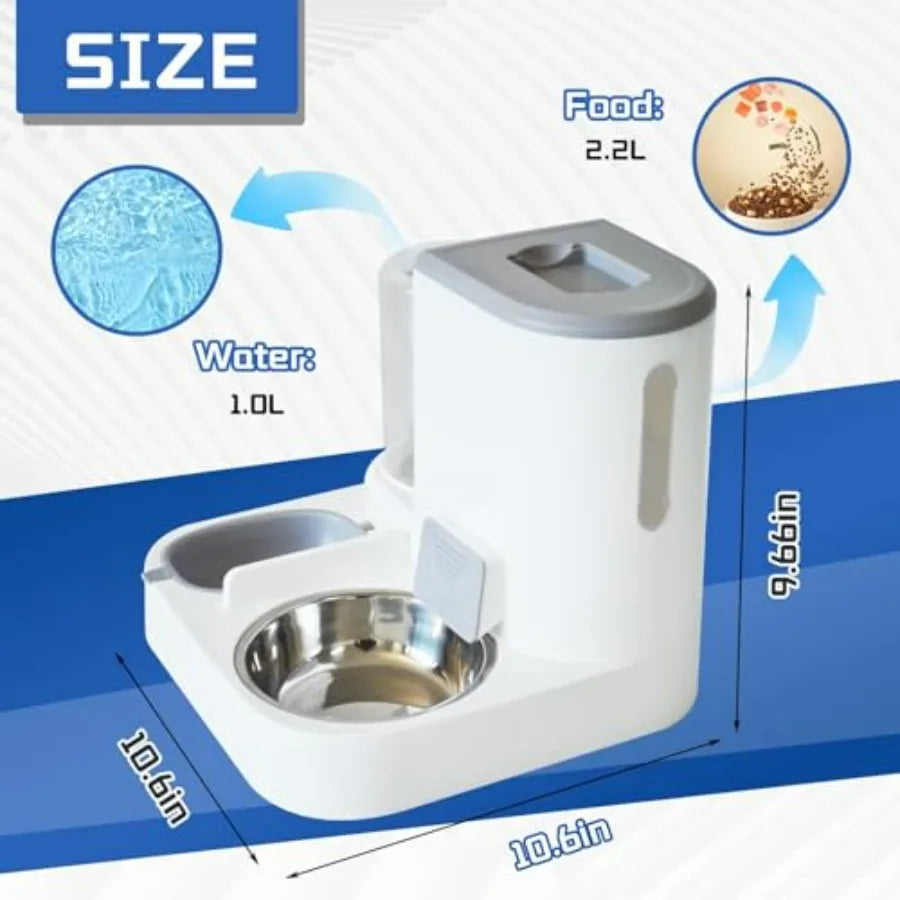 Automatic Cat Food and Water Dispenser Set 2 in 1,