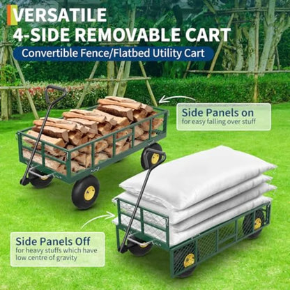 Garden dump cart for backyard and farm