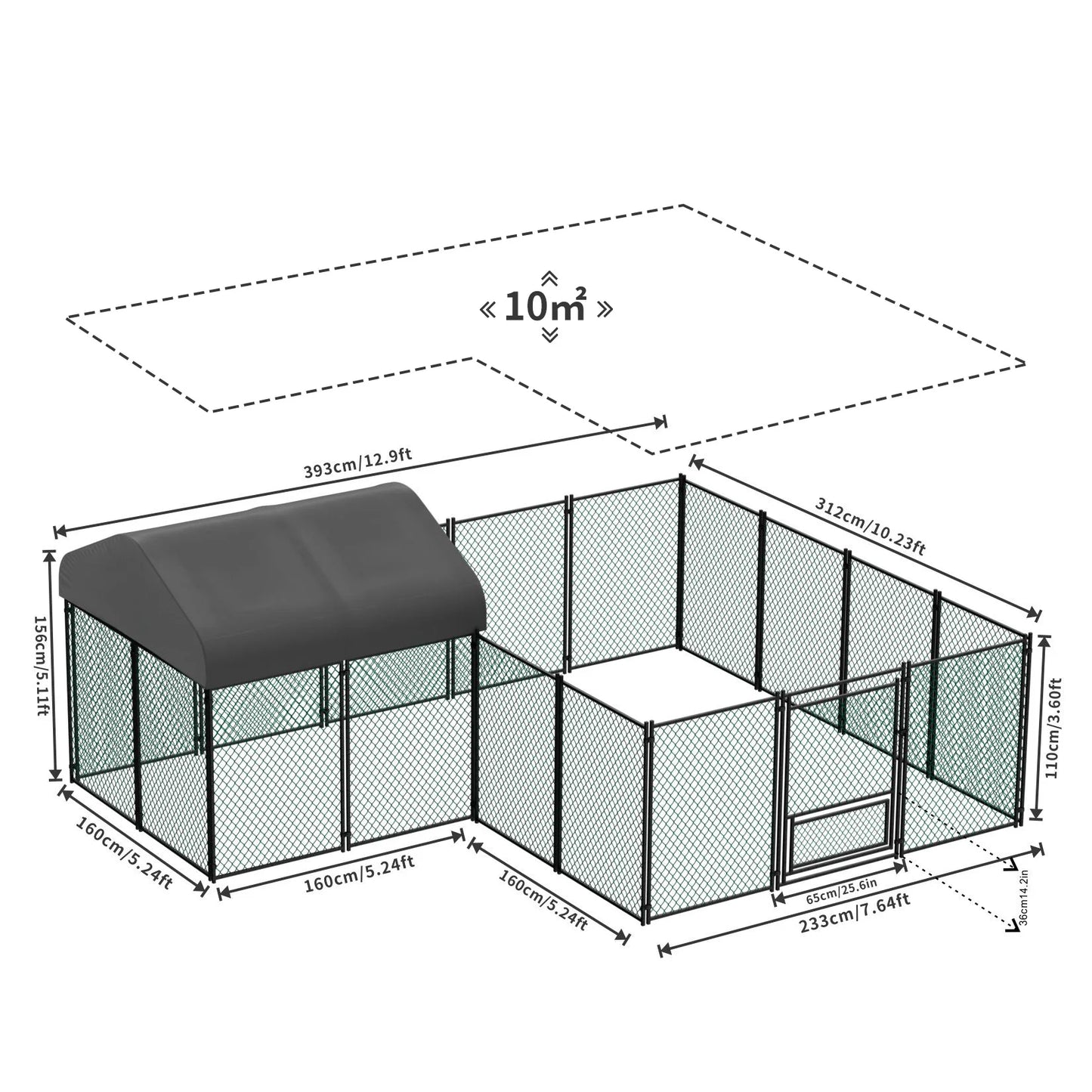 Chicken Coop/ Run Pen Metal Portable Cage