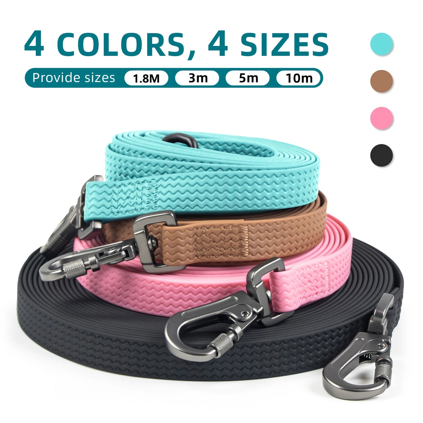 1.8M 3M 5M 10M  PVC Dog Leash for Large / Medium