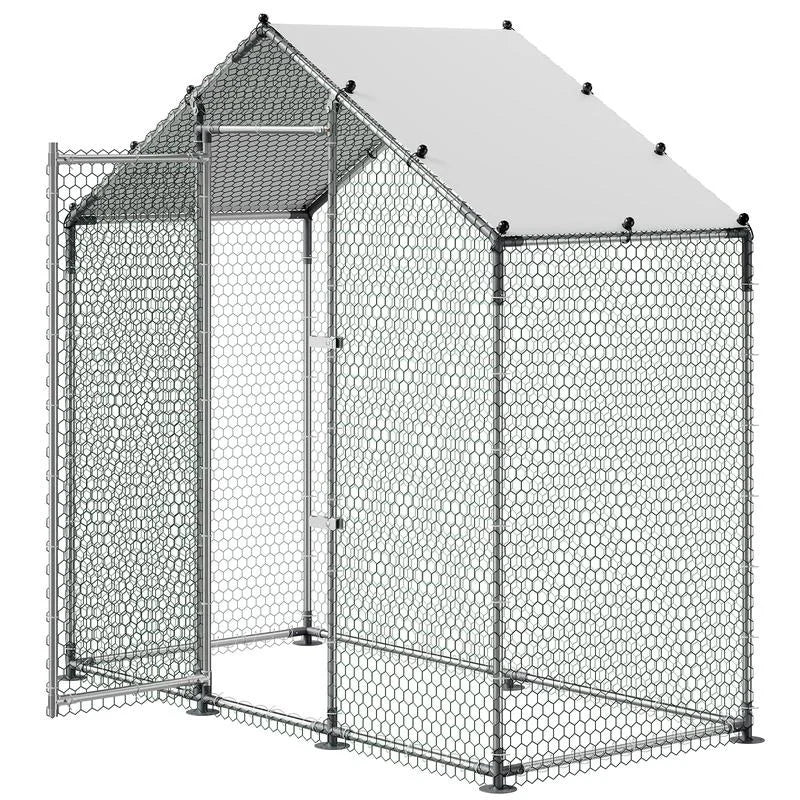 Large Metal Chicken Coop 6.6 x 3.3 x 6.6 ft