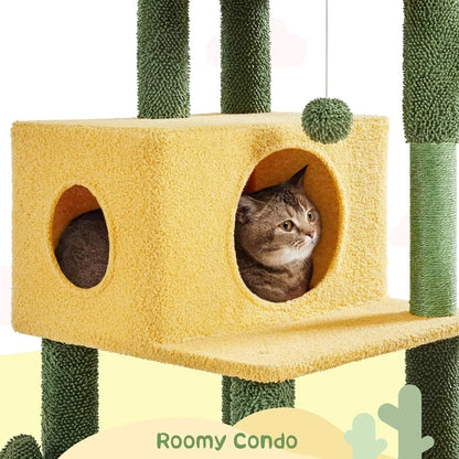 68.5in Cactus Cat Tree, Multi-Level Tower