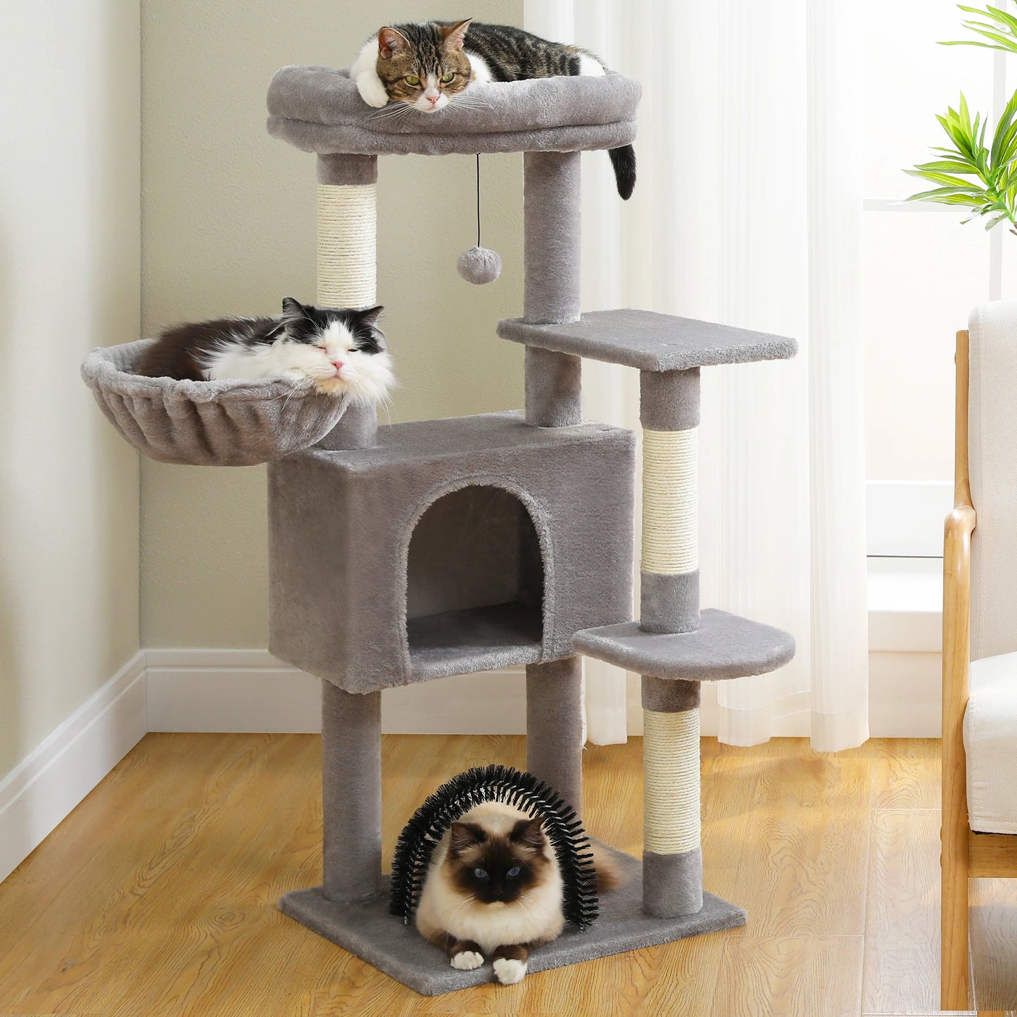 Cat Tree Tower with condo, House, Perch, Hammock,