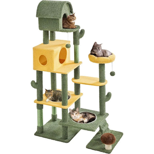 68.5in Cactus Cat Tree, Multi-Level Tower