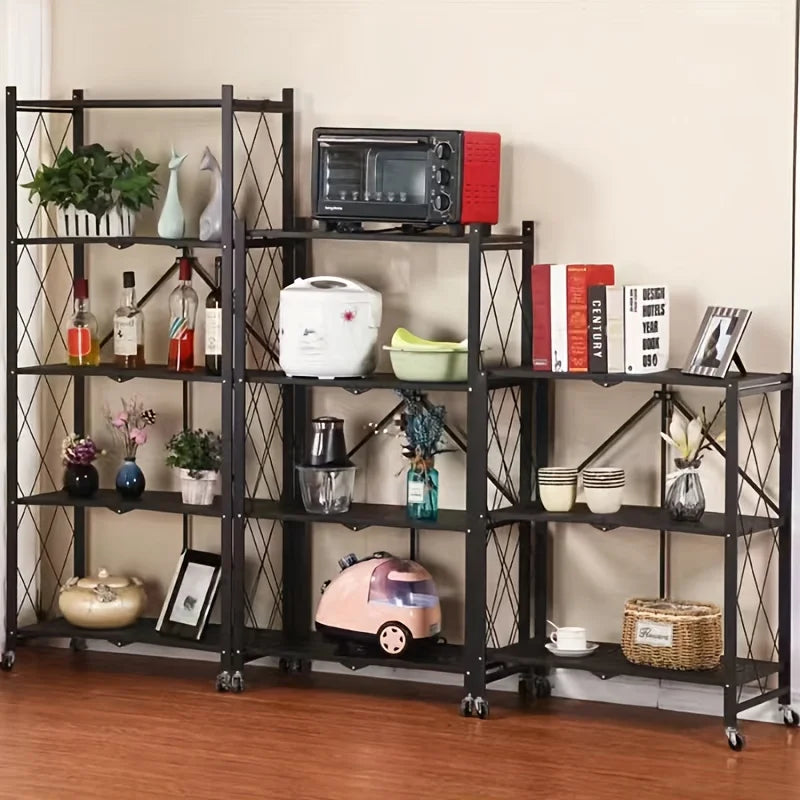4/5 Layer Folding Storage Rack, with Wheels