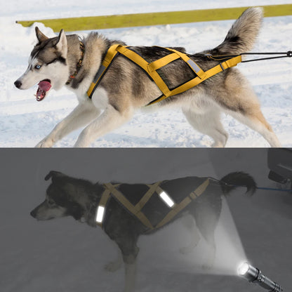 Dog Sledding Harness Reflective Weight Pulling Vest