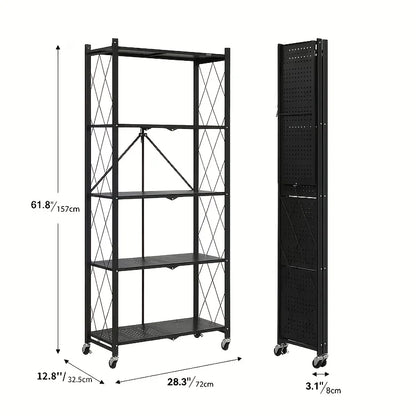 4/5 Layer Folding Storage Rack, with Wheels