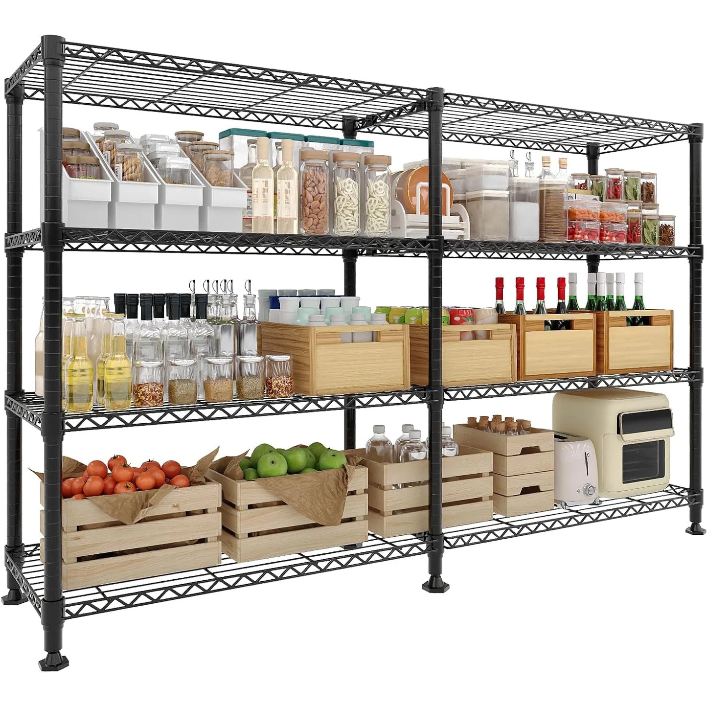 Heavy Duty Metal Shelving Unit 4-Tie