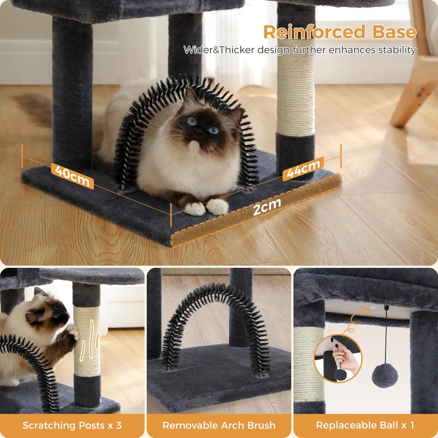 Cat Tree Tower with condo, House, Perch, Hammock,