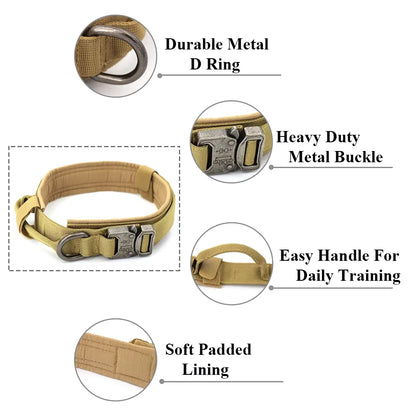 Dog Training Collar Adjustable Tactical W/ Leash