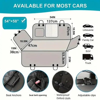 Dog Car Seat Cover for Pets 100% Waterproof