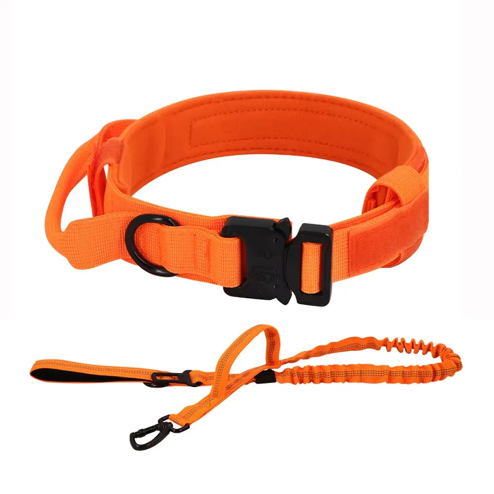 Dog Training Collar Adjustable Tactical W/ Leash