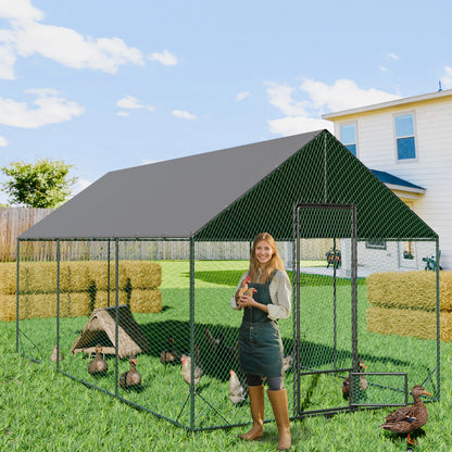 Large Metal Chicken Coop Duck Hen House