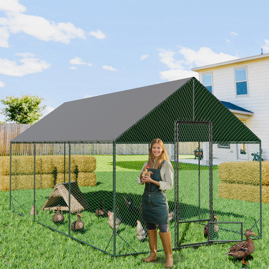Large Metal Chicken Coop Duck Hen House