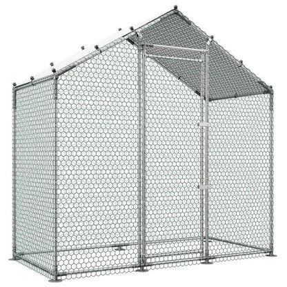 Large Metal Chicken Coop 6.6 x 3.3 x 6.6 ft