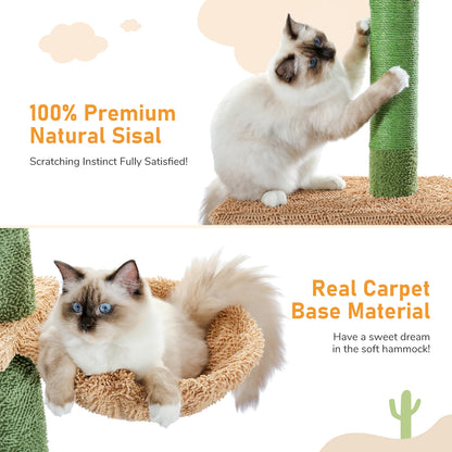 Cat Tree Floor to Ceiling Tower with Scratching Post,