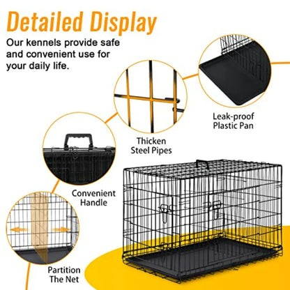 Dog Crate for Medium Dogs Folding Metal Wire