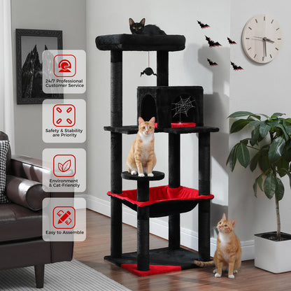 Gothic Cat Tree Tower for Indoor Cats