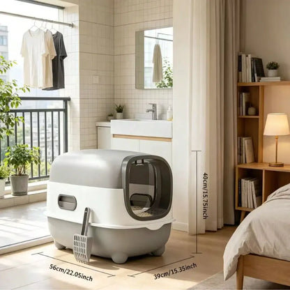 Cat Litter Box Large Enclosed Toilet