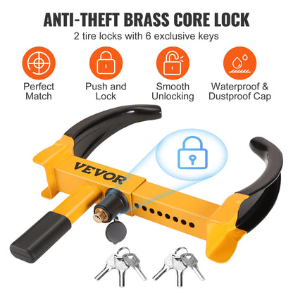 Wheel Lock 2 Packs Antitheft for Trailer/ ATV