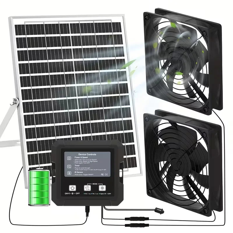 25W Solar Powered Exhaust Fan Kit