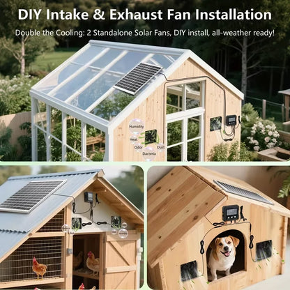 25W Solar Powered Exhaust Fan Kit