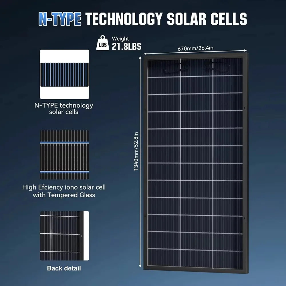 200W/400W/800W Bifacial Solar Panel