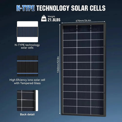 200W/400W/800W Bifacial Solar Panel