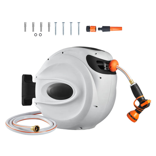 Retractable Hose Reel 65ft 5/8 Wall-Mounted