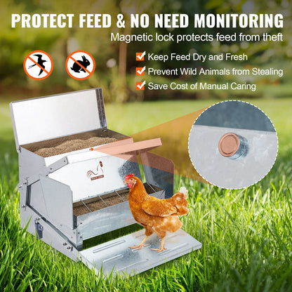 Automatic Chicken Feeder 25 lbs 10 Chickens for 11 Days