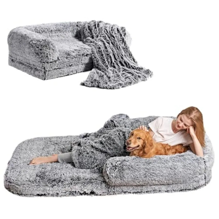 Foldable XXL Dog Bed for Large Dog, 54"x38"x7.5"
