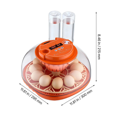 Egg Incubator with LED Candler Temperature Display