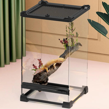 20 x 20 x 30 cm Reptile Feeding Box – Glass Terrarium